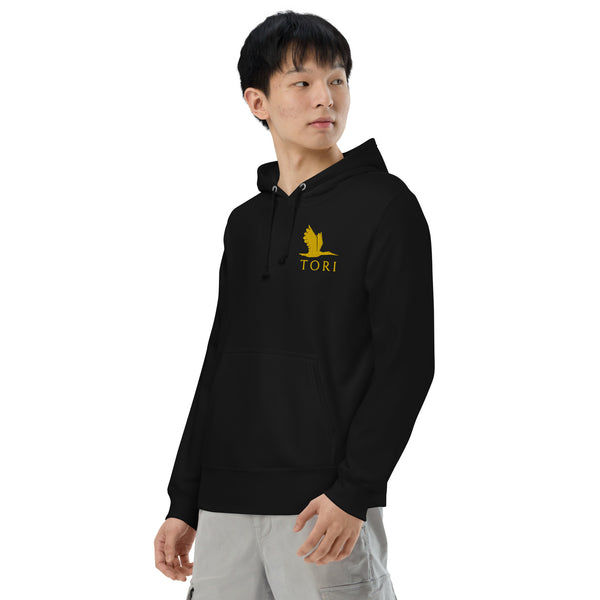 Unisex french terry pullover hoodie - Tori heron logo- exclusive to Asia