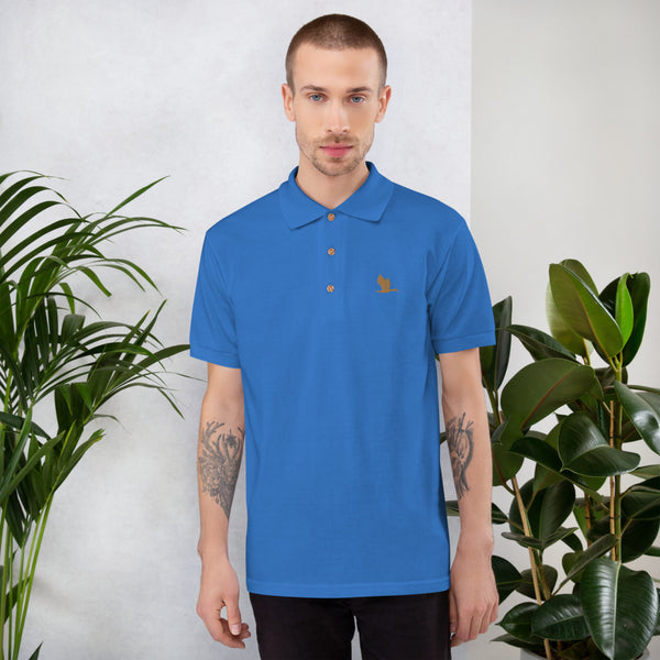 Embroidered Polo Shirt - "Tori Brands heron logo"