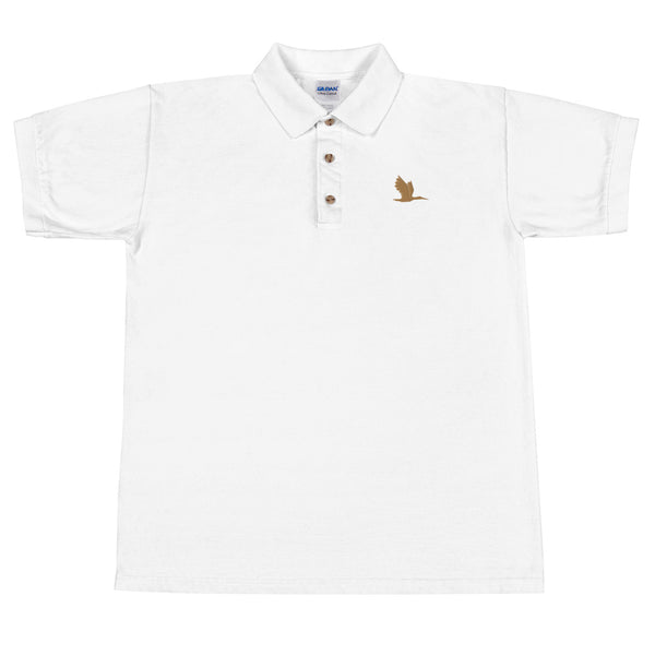 Embroidered Polo Shirt - "Tori Brands heron logo"