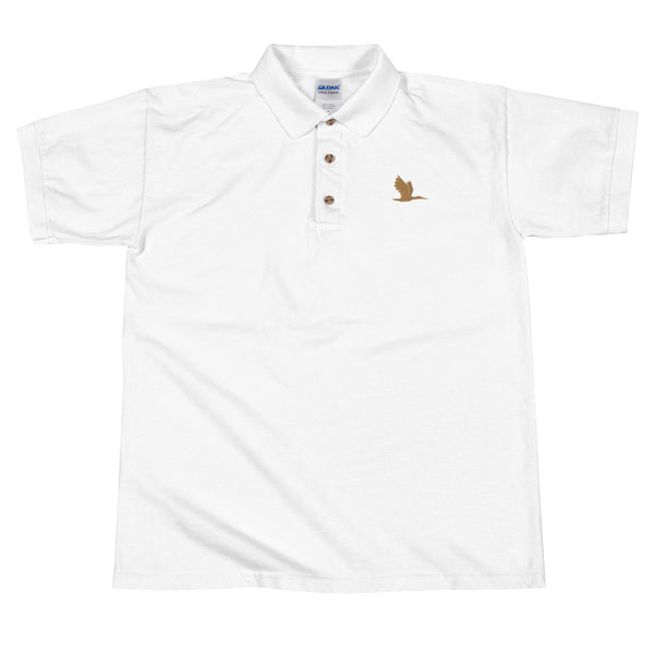 Embroidered Polo Shirt - "Tori Brands heron logo"