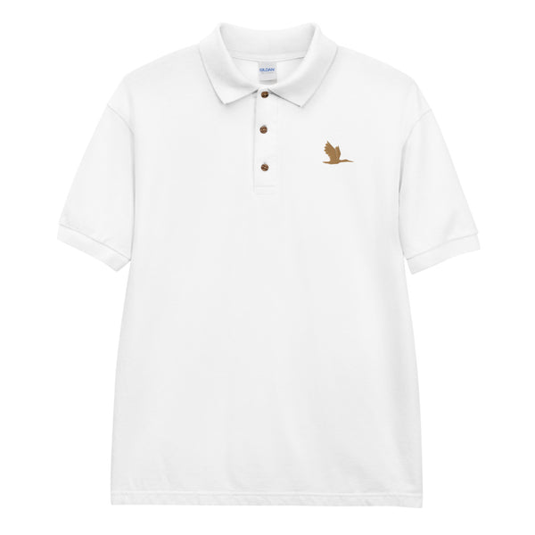 Embroidered Polo Shirt - "Tori Brands heron logo"