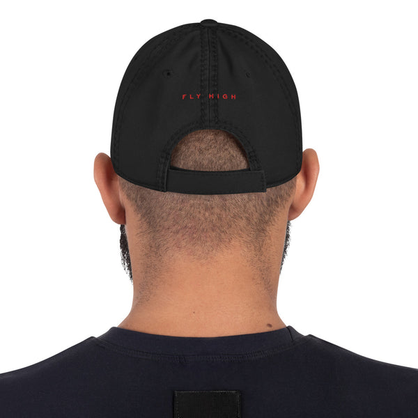 Distressed Dad Hat - Tori Red Heron logo