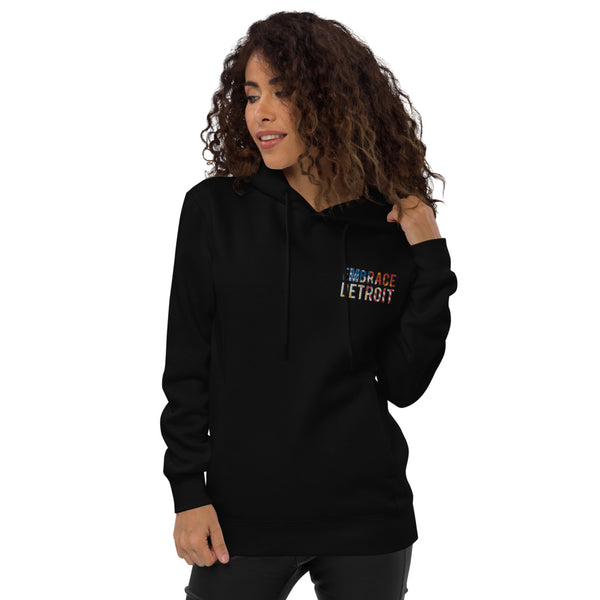 Unisex fashion hoodie - "Embrace Detroit" Embroidery