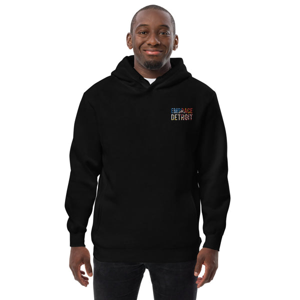 Unisex fashion hoodie - "Embrace Detroit" Embroidery
