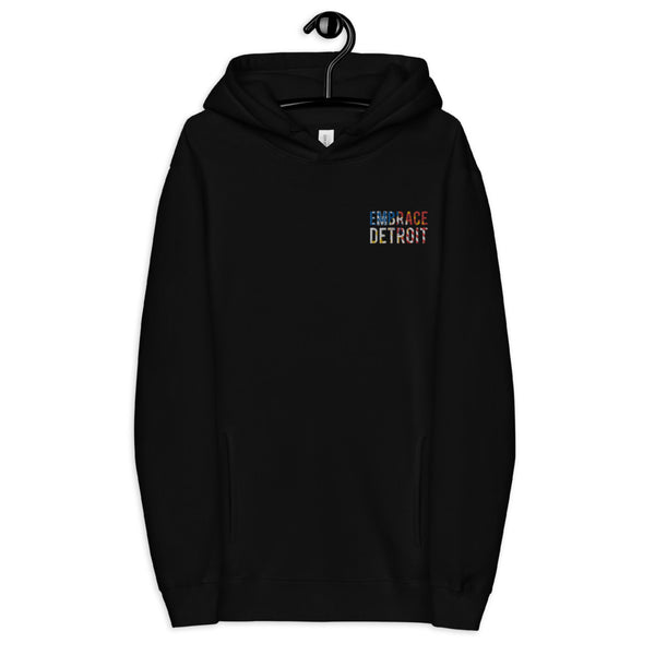 Unisex fashion hoodie - "Embrace Detroit" Embroidery
