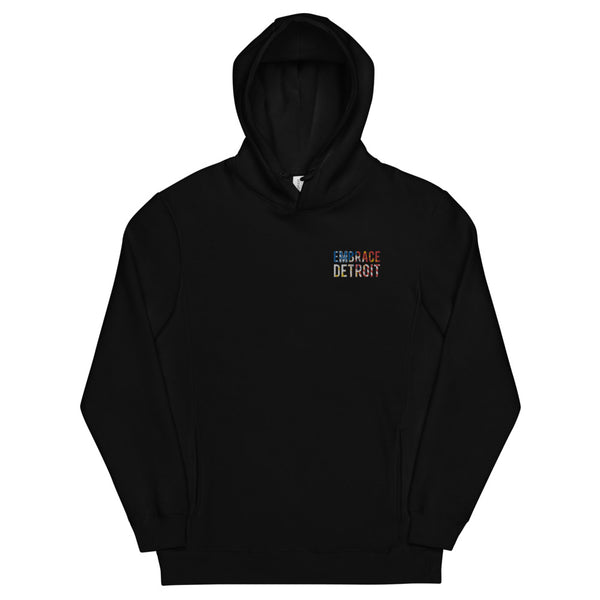 Unisex fashion hoodie - "Embrace Detroit" Embroidery