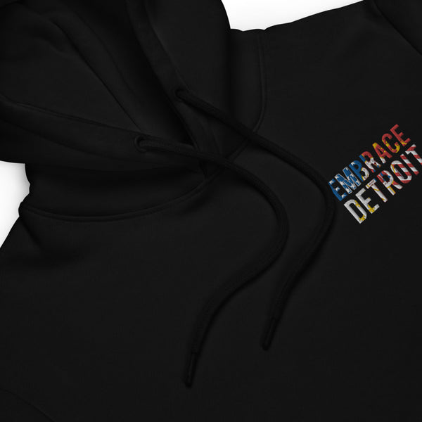 Unisex fashion hoodie - "Embrace Detroit" Embroidery
