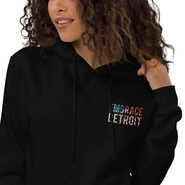Unisex fashion hoodie - "Embrace Detroit" Embroidery