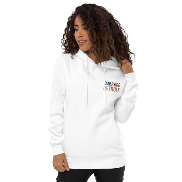 Unisex fashion hoodie - "Embrace Detroit" Embroidery