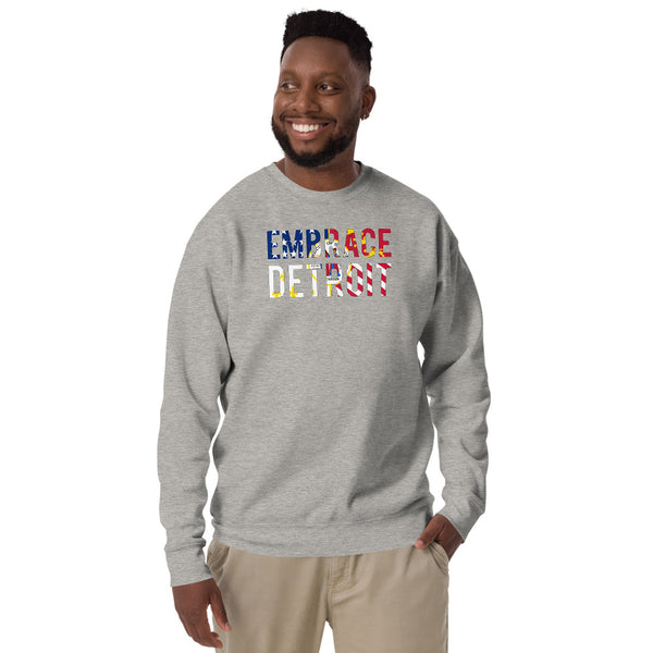 Unisex Fleece Pullover - " Embrace Detroit"