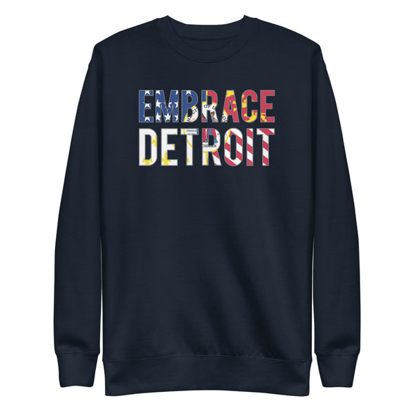 Unisex Fleece Pullover - " Embrace Detroit"
