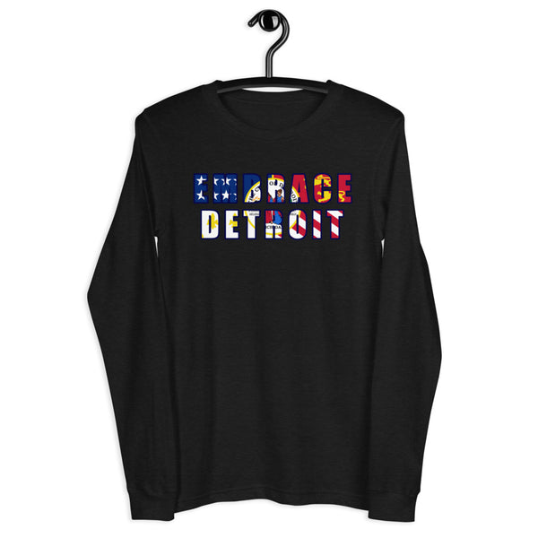 Unisex Long Sleeve Tee - "Embrace Detroit"
