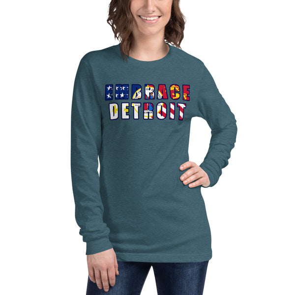 Unisex Long Sleeve Tee - "Embrace Detroit"