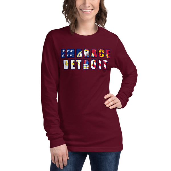 Unisex Long Sleeve Tee - "Embrace Detroit"