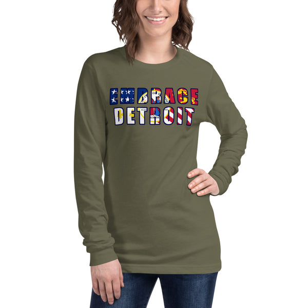 Unisex Long Sleeve Tee - "Embrace Detroit"
