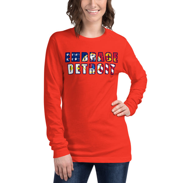 Unisex Long Sleeve Tee - "Embrace Detroit"
