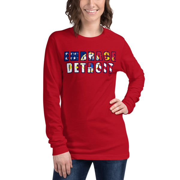 Unisex Long Sleeve Tee - "Embrace Detroit"