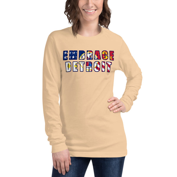 Unisex Long Sleeve Tee - "Embrace Detroit"