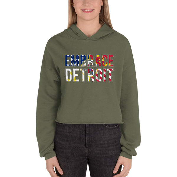 Crop Hoodie- Embrace Detroit