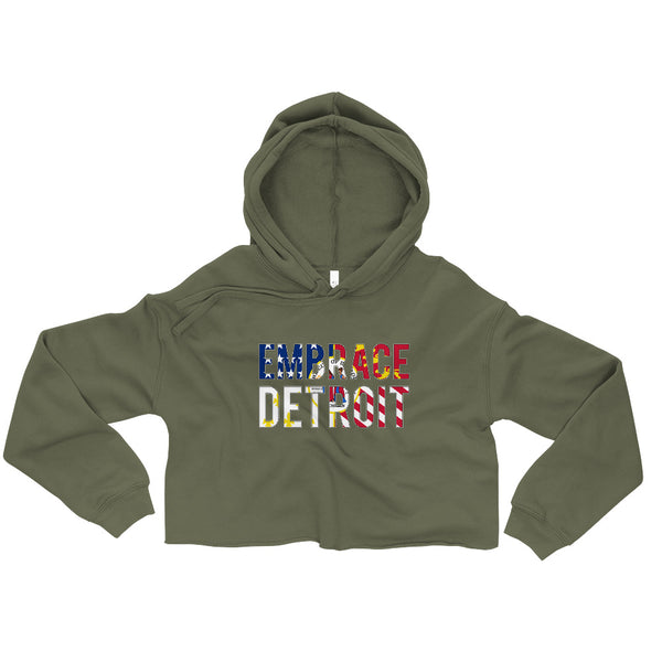 Crop Hoodie- Embrace Detroit